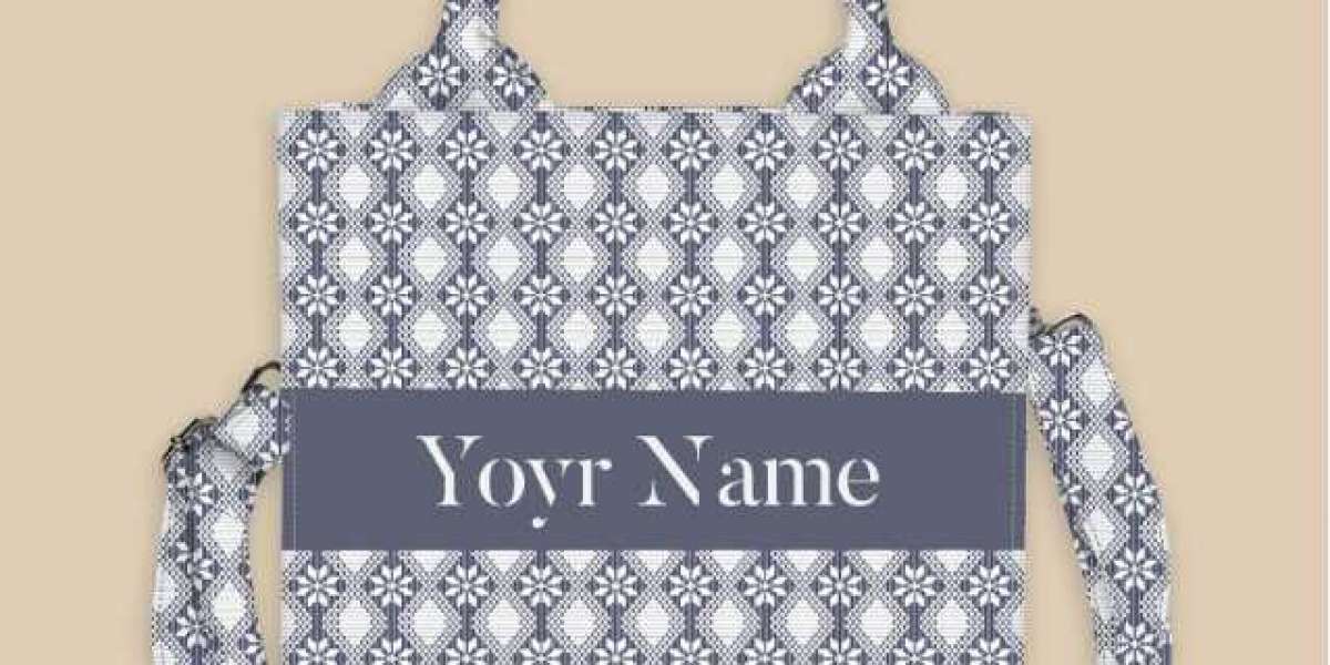 Personalized Small Tote Bag Designed With Ethnic Geometric Traditional Pattern