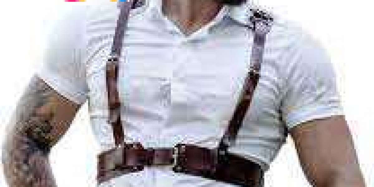 Embrace Style and Edge with Men's Leather Harness Adjustable Belt