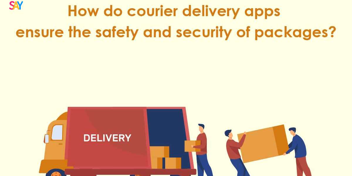 How do courier delivery apps ensure the safety and security of packages?