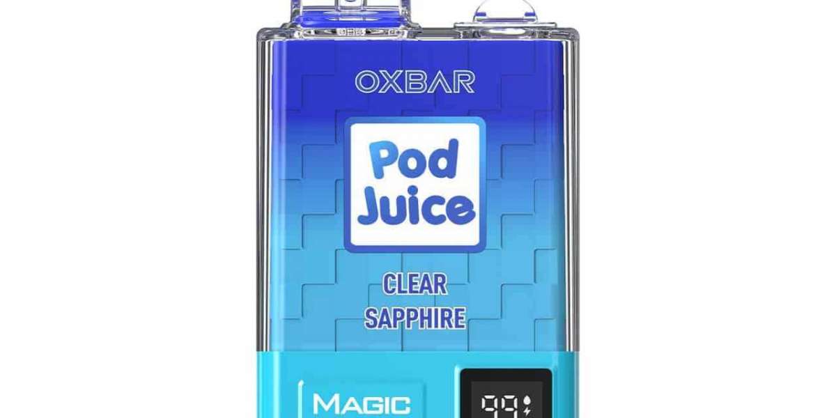 "CLEAR SAPPHIRE – POD JUICE – OXBAR 10000 PUFFS: A Crystal-Clear Vaping Experience!"