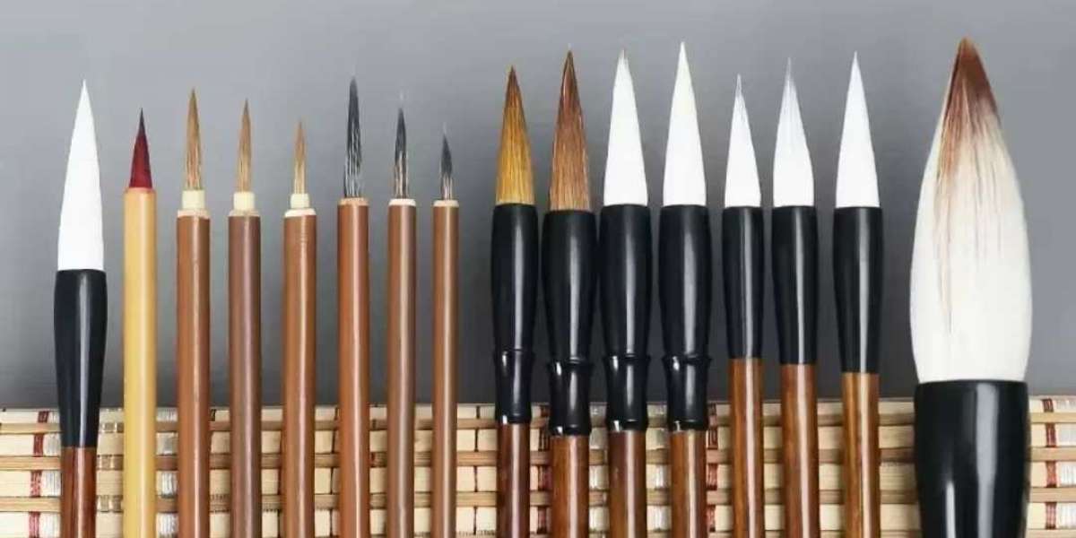How has the art of Chinese calligraphy brush evolved throughout history, influencing modern art