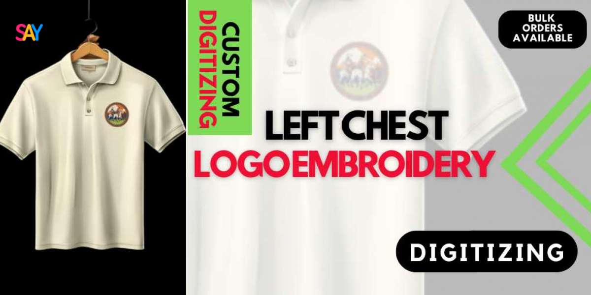 High-Quality Left Chest Logo Digitizing Service